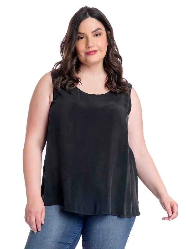 Tianello Plus Sized  Sueded ""Cupro"" Bemberg ""Gina"" Tank