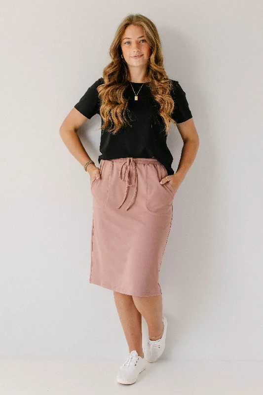 'Dani' Athletic Skirt in Ash Rose