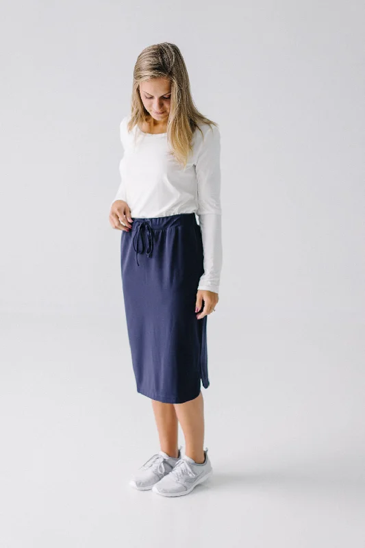 'Olivia' Skirt in Classic Navy FINAL SALE