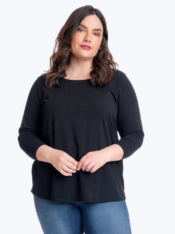 Tianello TENCEL™ Plus  Sized Whisper Knit Ballet Tee