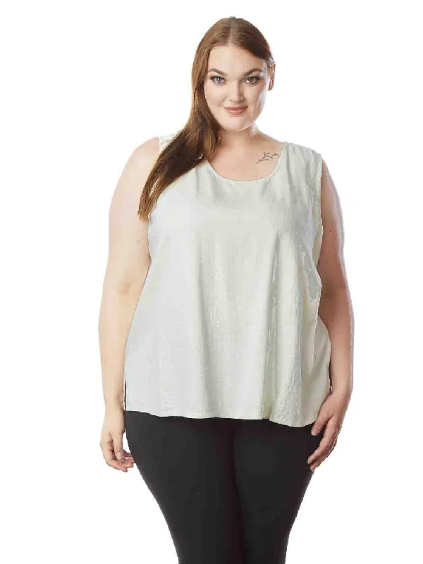 Tianello ""Plus"" Sized TENCEL™ Jacquard ""Gina""   Tank