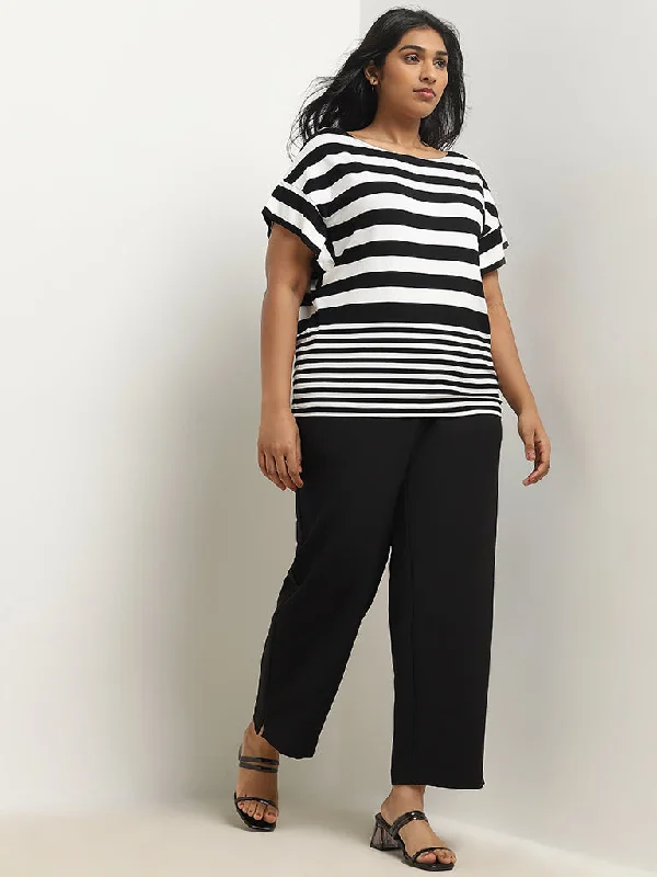 Gia Black & White Striped T-Shirt