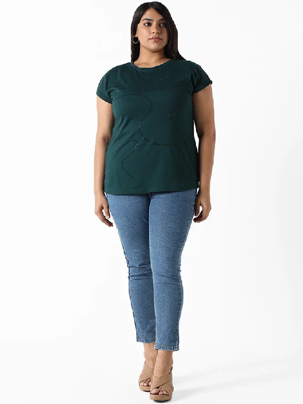 Gia Bottle Green Slim-Fit Bella T-Shirt