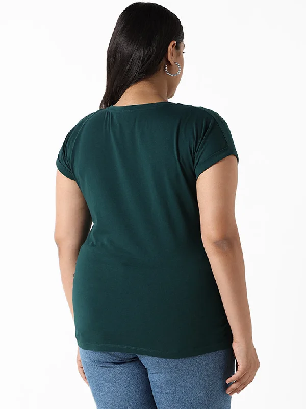 Gia Bottle Green Slim-Fit Bella T-Shirt