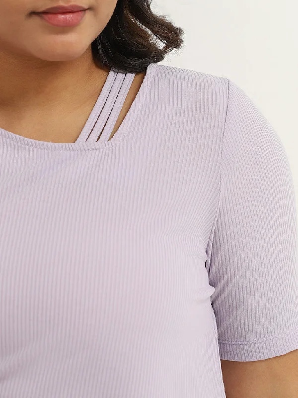 Gia Lilac Ribbed T-Shirt