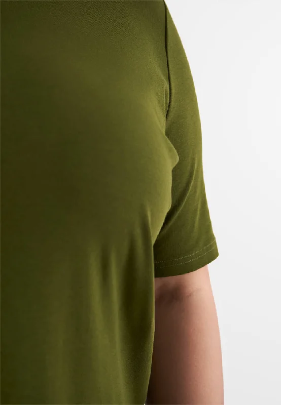 Cleo Premium Cotton Short Sleeve Tshirt - Army Green