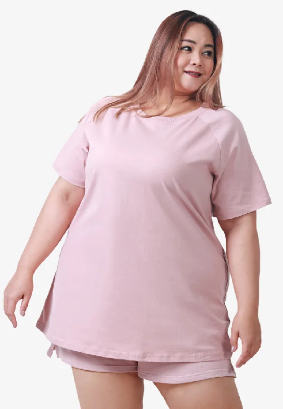 Sera Premium Staycation Short Sleeve Tee - Pink