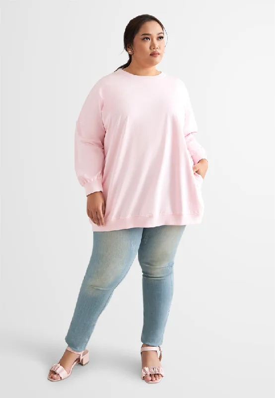 Jade Minimalist Pocket Jumper - Pink