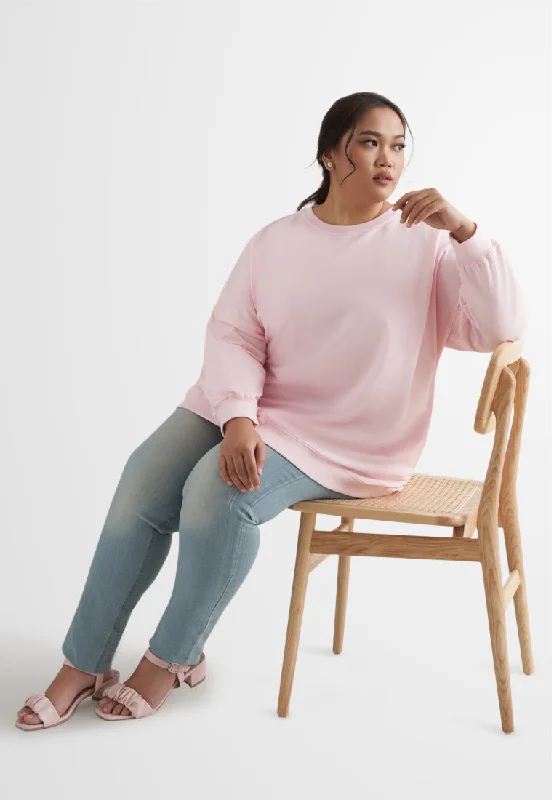 Jade Minimalist Pocket Jumper - Pink