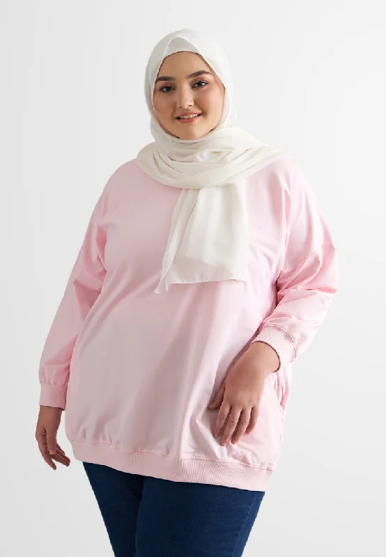 Jade Minimalist Pocket Jumper - Pink