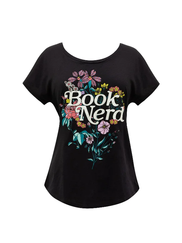 Book Nerd Floral Women’s Relaxed Fit T-Shirt