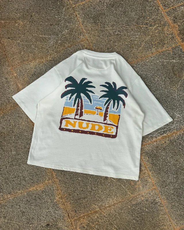 PALM BEACH CROPPED TEE MARSHMALLOW