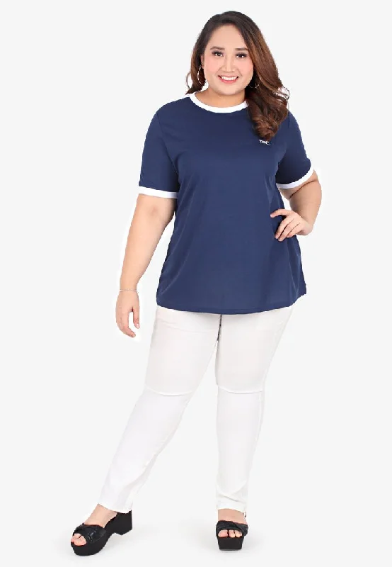 Addyson Short Sleeve Athleisure Tee - Blue