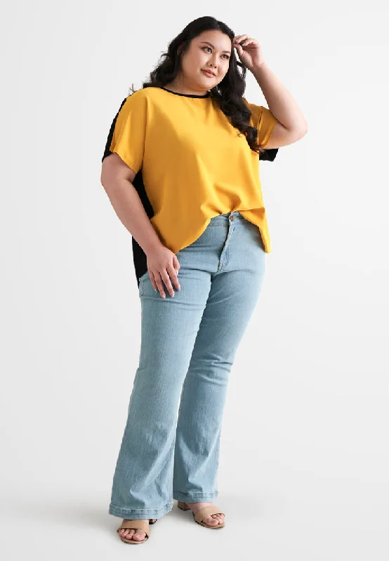 Pamela Back Stretch Lounge Top - Sunny Yellow