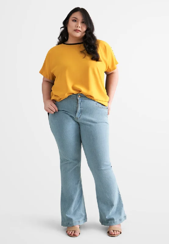 Pamela Back Stretch Lounge Top - Sunny Yellow