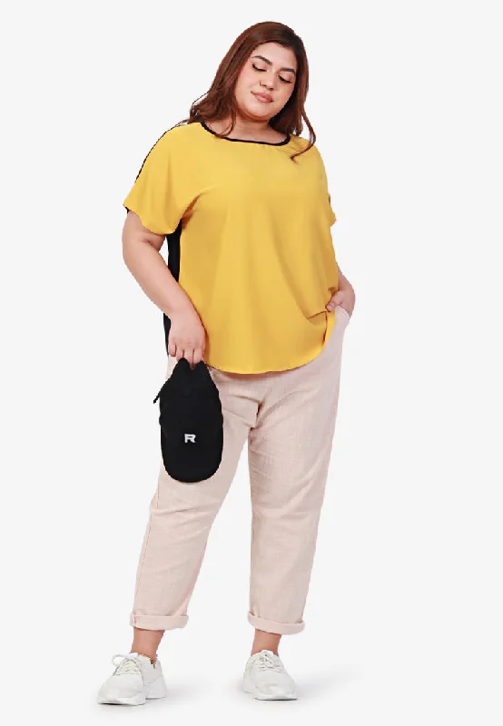 Pamela Back Stretch Lounge Top - Sunny Yellow