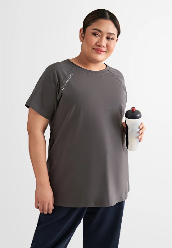 Raven Short Sleeve Sports Tee -  Dark Grey