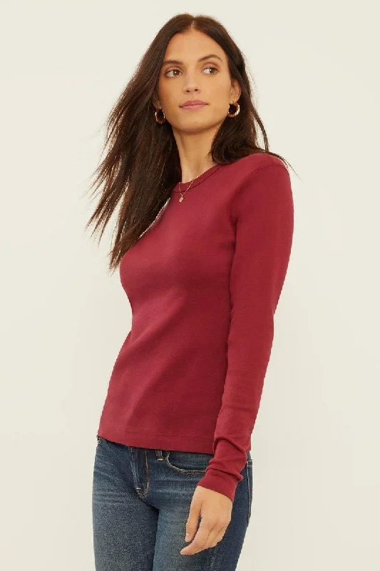 Three Dots Crewneck Long Sleeve Shirt (Bright)