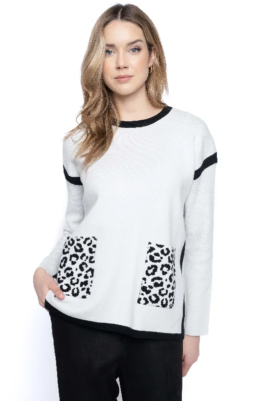 Animal Pocket Sweater Top