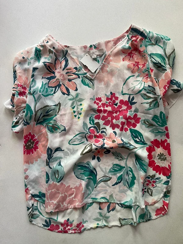 Blouse 3/4 Sleeve By Loft In Floral, Size: M