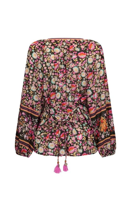 Impala Lily Tie Blouse | Night Blossom