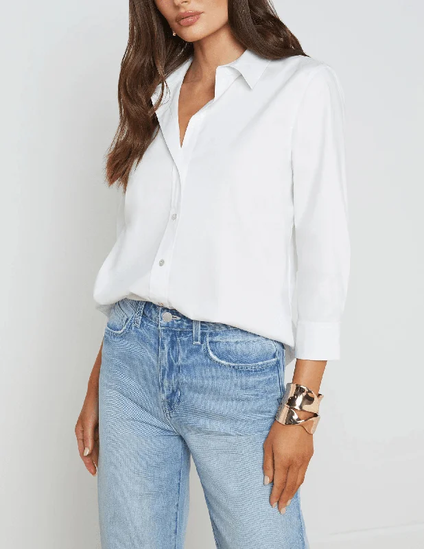 L'Agence Daniella Three Quarter Sleeve Blouse