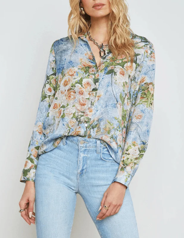 L'Agence Nina Long Sleeve Blouse