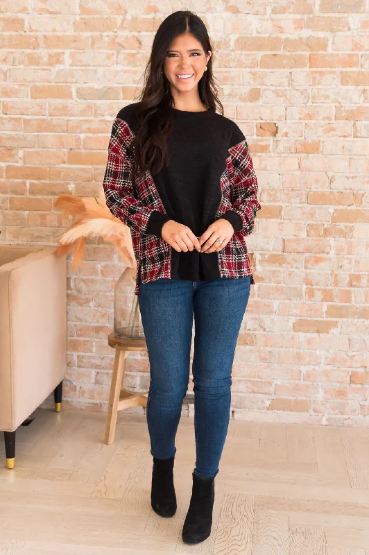 Plaid Makes It Complete Modest Sweater