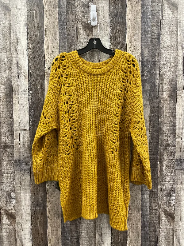 Sweater By Anthropologie In Gold, Size: M