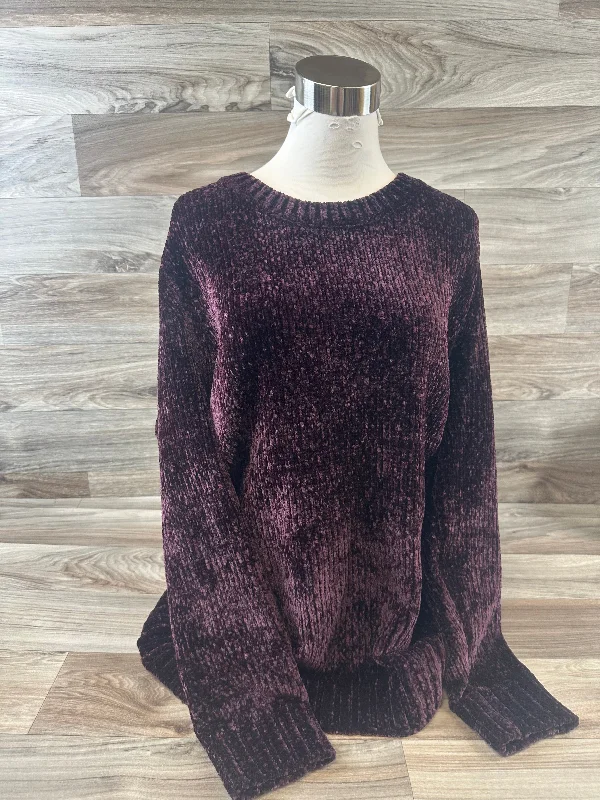 Sweater By Orvis In Purple, Size: Xl