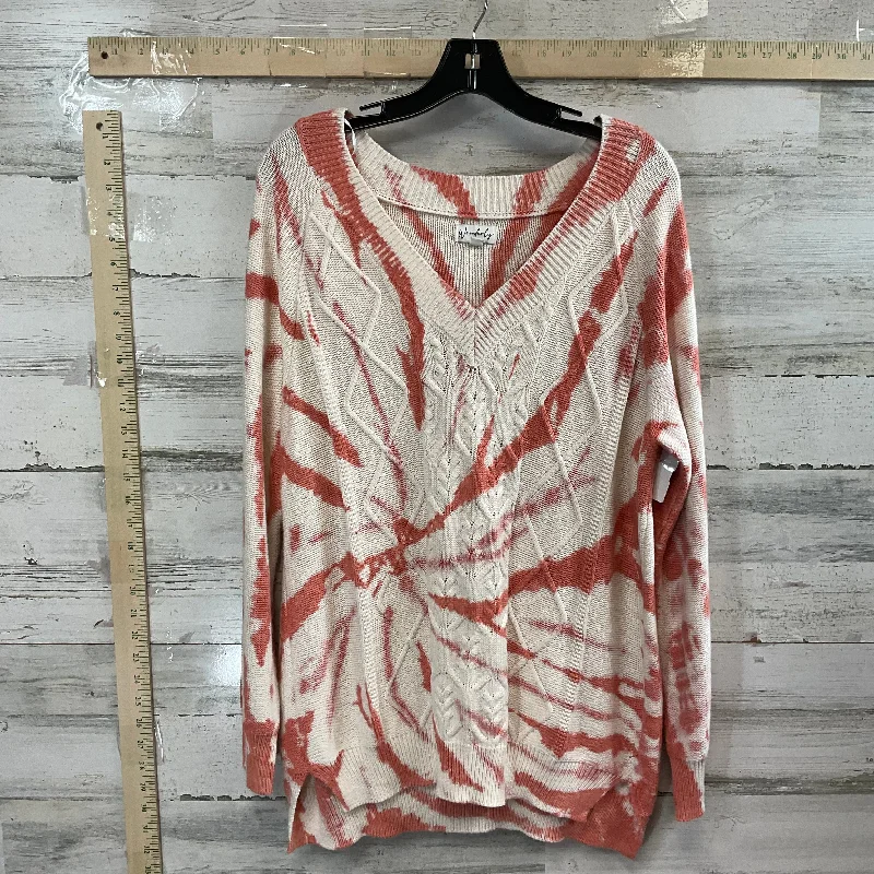 Sweater By Wonderly In Orange, Size: L