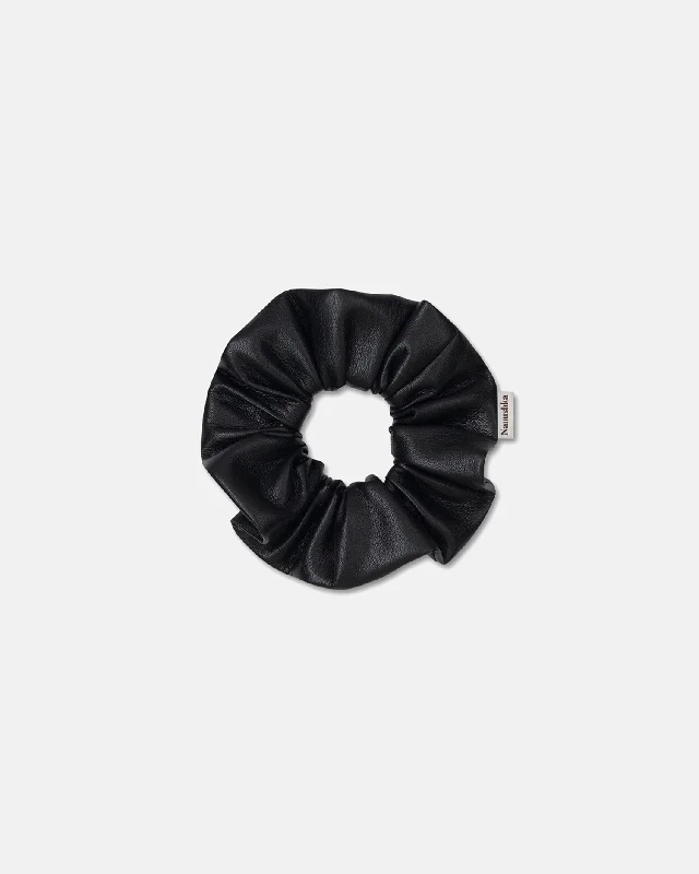 Lou - Okobor™ Alt-Leather Scrunchie - Black