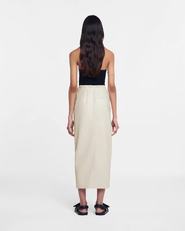 Amas - Okobor™ Alt-Leather Sarong Skirt - Creme