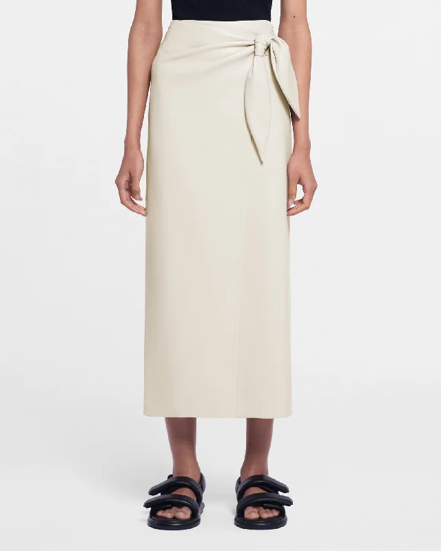 Amas - Okobor™ Alt-Leather Sarong Skirt - Creme