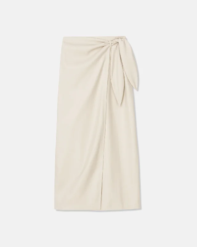 Amas - Okobor™ Alt-Leather Sarong Skirt - Creme