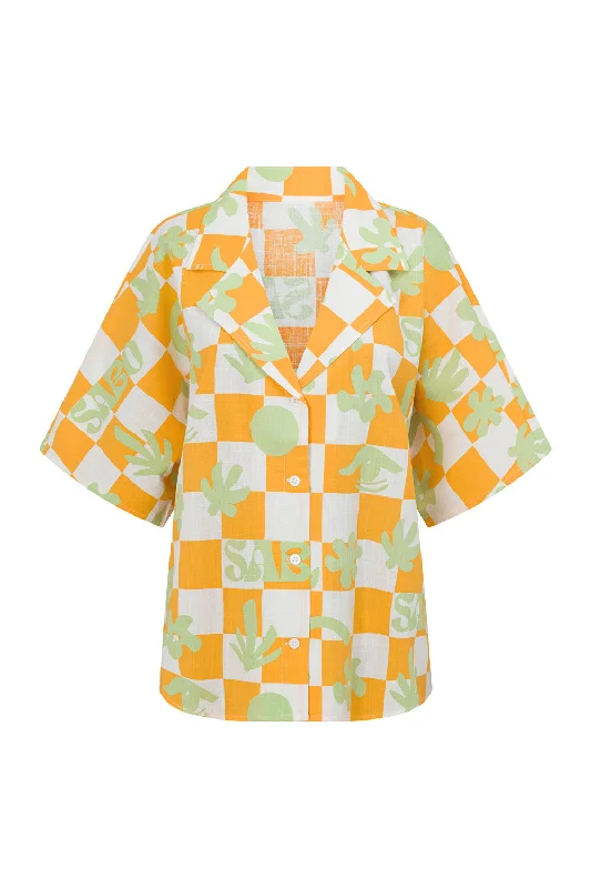 Seona Top - Sabo Checkerboard