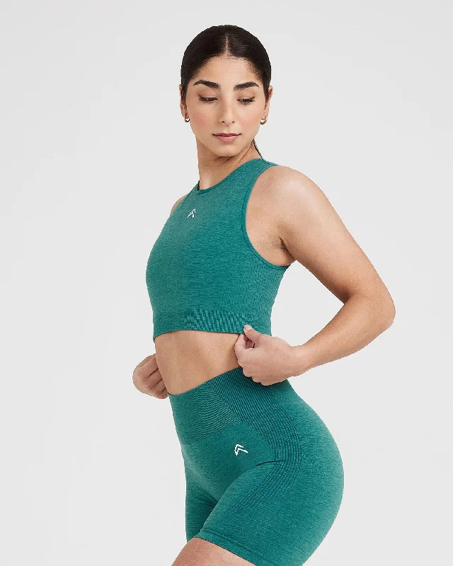 Classic Seamless 2.0 Crop Top | Mineral Green Marl