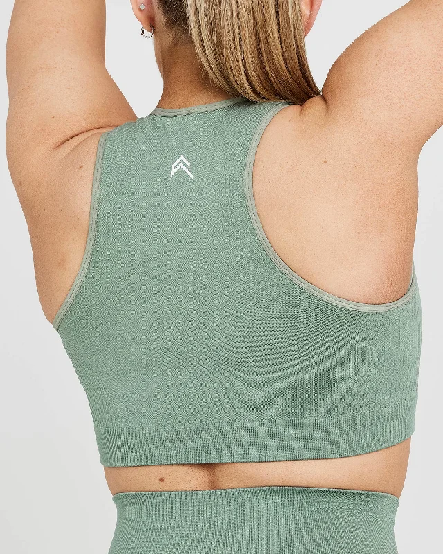 Classic Seamless 2.0 Crop Top | Sage Marl