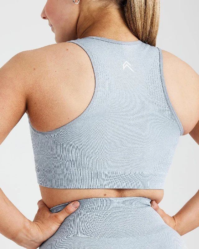 Classic Seamless 2.0 Crop Top | Smoke Grey Marl