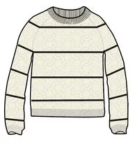 Comfort Stripe Organic Knitted Jumper - Off White Stripe