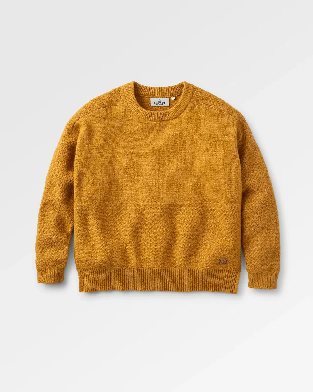 Cove Recycled Knitted Jumper - Amber Gold