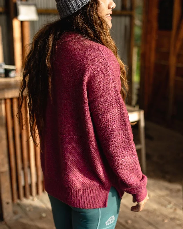 Cove Recycled Knitted Jumper - Rhubarb