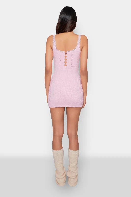 Dainty Lace Knit Mini Dress