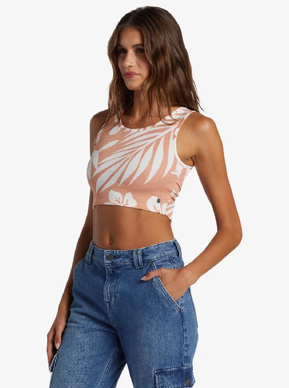 Good Keepsake Crop Top - Cafe Creme Palmeria