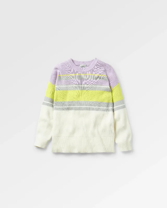 Grasslands Oversized Organic Cotton Knitted Jumper - Lilac Mist