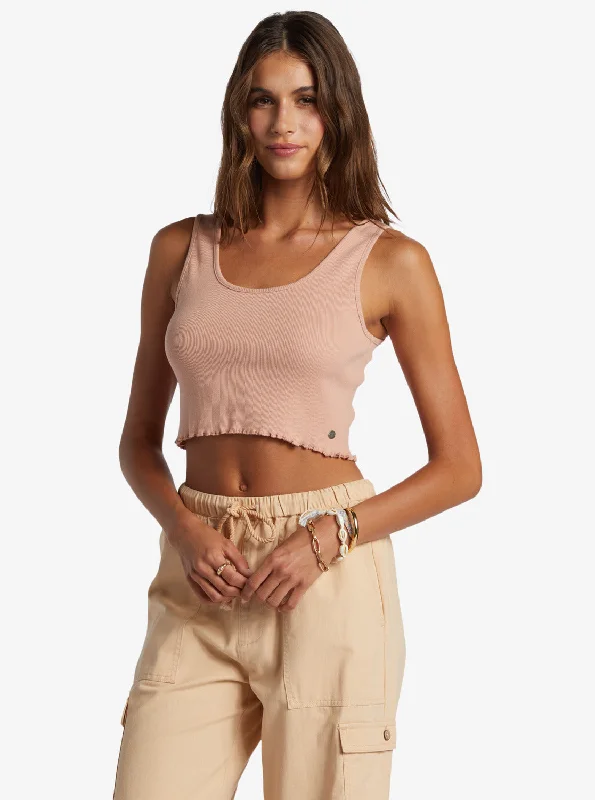 Keep It Wavy Tank Top - Cafe Creme