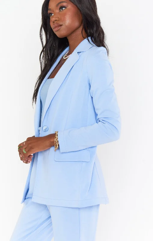 Lazy Chic Blazer ~ Periwinkle Knit