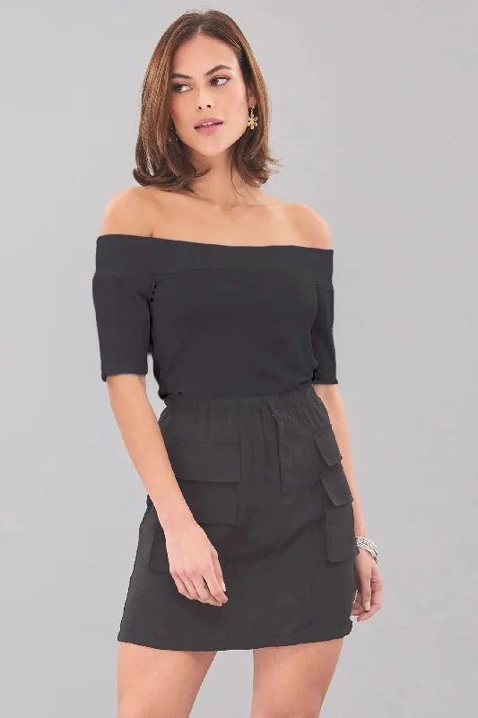 Lola & Sophie Luxe Jersey Off Shoulder Shirt