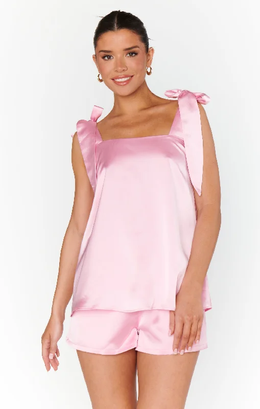 Makeup Tank ~ Light Pink Luxe Satin