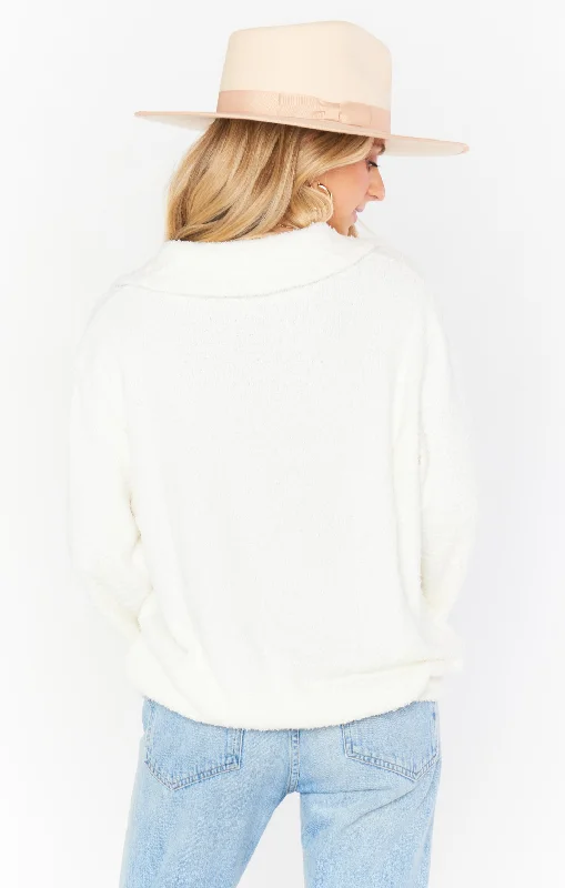 Sadie Pullover Sweater ~ Off White Knit